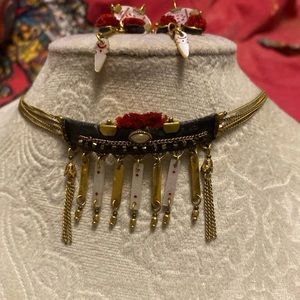 Vintage Satellite necklace and earrings set